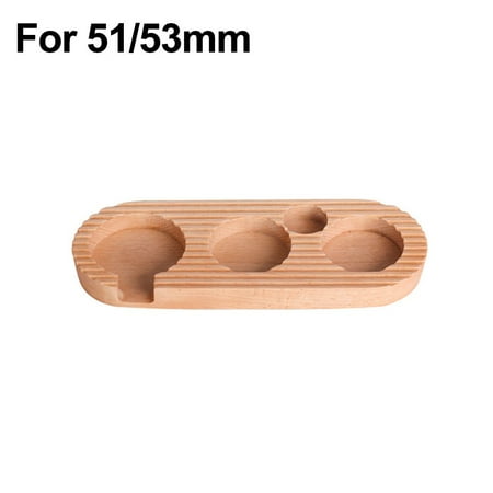 

Coffee Tamper Mat Stand Wood Coffee Filter Tamper Holder Wooden Base 51/53/58Mm