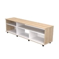 thumbnail image 6 of Inval 5-Shelf Modern TV Stand for TVs up to 70", White/Sand, 6 of 6