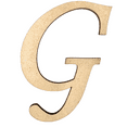 thumbnail image 1 of 3" Tall MDF Wood Letter G | 1/8" Thick | Wood Craft Letters | Monotype Font, 1 of 3