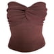 thumbnail image 1 of Camisola sexy sin tirantes con escote en forma de corazón, nudo retorcido en la parte delantera y sin mangas para mujer, 1 of 7