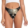 thumbnail image 1 of Fotbe Gold Pattern Skull Tanga Sin Costuras para Mujer con Estampado – Panties Invisibles, Transpirables y Cómodos para Uso Diario-Small, 1 of 6