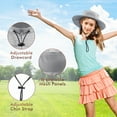 thumbnail image 3 of Tirrinia Summer Sun Hat, UPF 50+ Protection, Foldable Bucket Hat Breathable Wide Brim, Beach Hiking Fishing Safari Outdoor Play Adjustable Drawstring Hat for Child Kid 5-15 Years Old Boys Girls, 3 of 7