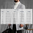 thumbnail image 6 of Men's Lapel Trench Coat Button Front Overcoat,Notched Collar Fleece Warm Outerwear Oversized Windproof Daily Casual Business Wear,Mid Lengthen,Gray,XXL, 6 of 6