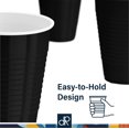 thumbnail image 4 of JJEAN-Black Plastic Cups, 12 oz Disposable Cups, Reusable Party Supplies (40 Count), 4 of 4