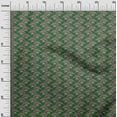 thumbnail image 3 of oneOone Polyester Spandex Green Fabric Kalamkari Fabric For Sewing Printed Craft Fabric By The Yard 56 Inch Wide, 3 of 5