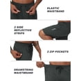 thumbnail image 5 of Men's Running Athletic Shorts with Zipper Pockets Mesh Quick Dry Workout Gym Shorts for Men Tennis Basketball Hiking, 5 of 10