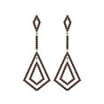 thumbnail image 1 of Boucles d'Oreilles Pendantes Rondes en Argent Sterling 925 avec Grenat pour Femmes, Chandelier de Mariage, 1 of 4