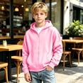 thumbnail image 6 of Zeijnsda Boys Sweatshirts Zip-Up Solid Color Hoodies Coats Kids Long Sleeves Hooded Sweatshirts with Pockets Size 4-15 Years, 6 of 9