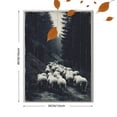 thumbnail image 3 of Qisvanset Sheep Forest Path Canvas Wall Art 15.75x11.81 Inches, 3 of 8