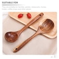 thumbnail image 2 of Youliang Wooden Strainer Spoon Portable Utensils 2pcs for Cooking, 2 of 5