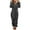 Dark Gray, variant on Eiyaclvo Womens Plush Hooded Jumpsuits Solid Sherpa Fuzzy Onesie Pajamas Zip Up Long Sleeve One Piece PJs Winter Warm Rompers Sleepwear Plus Size
