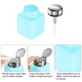 thumbnail image 5 of 5pcs Solvent Alcohol Dispenser 120ml(4oz) Nail Polish Remover Push Down Liquid Dispenser Pump Bottle with Stainless Steel Press Head for Acetone Cleanser Polish Remover, Pink, 5 of 6