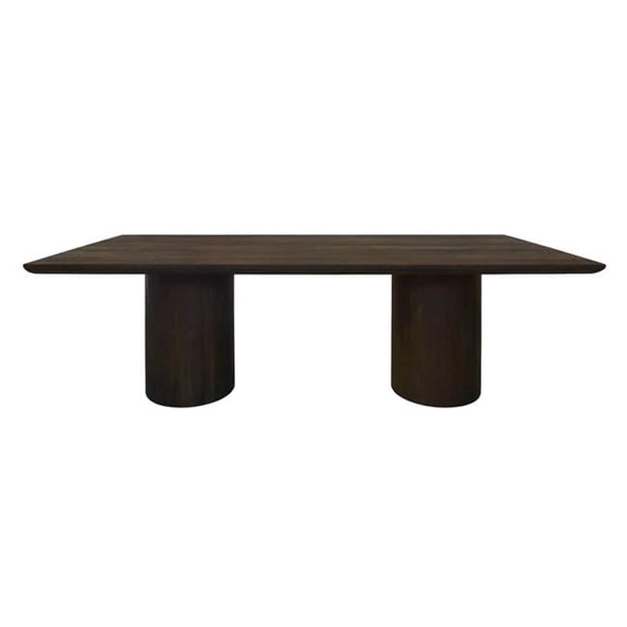 Sullivan 96" Solid Wood Rectangular Dining Table in Dark Brown Finish
