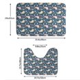 thumbnail image 3 of Yiaed Cute Rabbit Floral Print Bathroom Mat Set 2 Pieces Mat Anti-Skid Pad Ultra Soft and Absorbent Bathroom Bath Mat Contour Bath Rugs for Toilet Base, 3 of 6