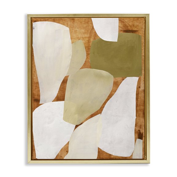 Stupell Industries Rustic Lodge Rustic Layered Shapes Gold Floating Frame Canvas Art, 25 x 31, by Design Fabrikken
