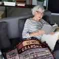 thumbnail image 3 of Grandma Gifts Throw Blanket 50"x60" - Mothers Day Birthday Gifts for Grandma - Gigi Gifts for Grandma - Nana Gifts from Grandkids - Best Grandma Gifts for Grandma from Granddaughter Grandchildren, 3 of 6