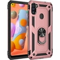 thumbnail image 2 of Samsung A11 Case,Galaxy A11 Case, Military Grade Heavy Duty  Protection Phone Case Cover with HD Screen Protector Magnetic Ring Kickstand for Samsung Galaxy A11 (Rose Golden), 2 of 10