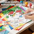 thumbnail image 6 of AnyMark 24 Colors Acrylic Paint Markers, Dual Tip Acrylic Paint Pens with Brush & Fine Tip for Coloring, Canvas, Wood, Rock, Glass, Pumpkins Kit DIY Craft, 6 of 7