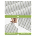 thumbnail image 4 of Sage Green Striped Bar Stool Covers Set of 2, Sage Green White Stripes Farmhouse Stretch Washable Bar Chair Covers with Backs, Removable Pub Counter Height Chair Cover for Kitchen Dining Room Cafe, 4 of 7