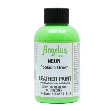UPC: 0086366741269 | Angelus Neon Leather Paint  4 oz.  Popsicle Green