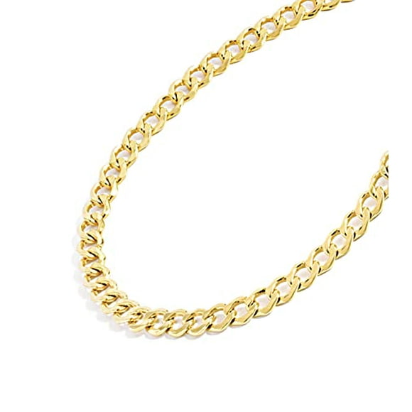 Gold Chain Necklace Collection - 14K Solid Yellow Gold Filled Miami Cuban Curb Link Chain Necklaces for Women and Men with Different Sizes (2.7mm, 3.6mm, 4.5mm, or 5.5mm)