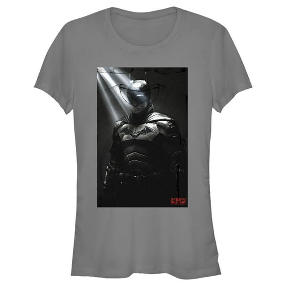 Junior's The Batman In the Light Poster  Graphic Tee Charcoal 2X Large