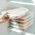 thumbnail image 5 of Food Storage Container for Refrigerator Use – 9.45 in x 7.48 in x 1.57 in Stackable Vegetable and Fruit Preservation Box with Lid, BPA-Free PP Plastic, 5 of 5