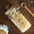 thumbnail image 6 of ZEN 34oz Glass Jar with Wooden Lid & Spoon, Food Storage Containers Coffee Jar Coffee Grounds Container, Food Storage Canister, Kitchen Pantry Storage Container, 6 of 14