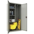 thumbnail image 3 of Lorell 4-shelf Steel Janitorial Cabinet 36" x 18" x 72" - 4 x Shelf(ves) - Hinged Door(s) - Locking System, Welded, Sturdy, Recessed Locking Handle, Durable, Removable Lock, Storage Space, Adjustable, 3 of 6