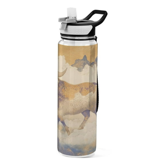 BZSMCE Sport Bottle The Ethereal Bull Outdoor sports Water Bottle Size: 10.4x3in