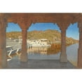 thumbnail image 2 of Vasily Vereshchagin 24x18 Black Ornate Framed Double Matted Museum Art Print Titled: Rajnagar. Marble Embankment Decorated with Bas-Reliefs on a Lake in Udaipur (1874), 2 of 5