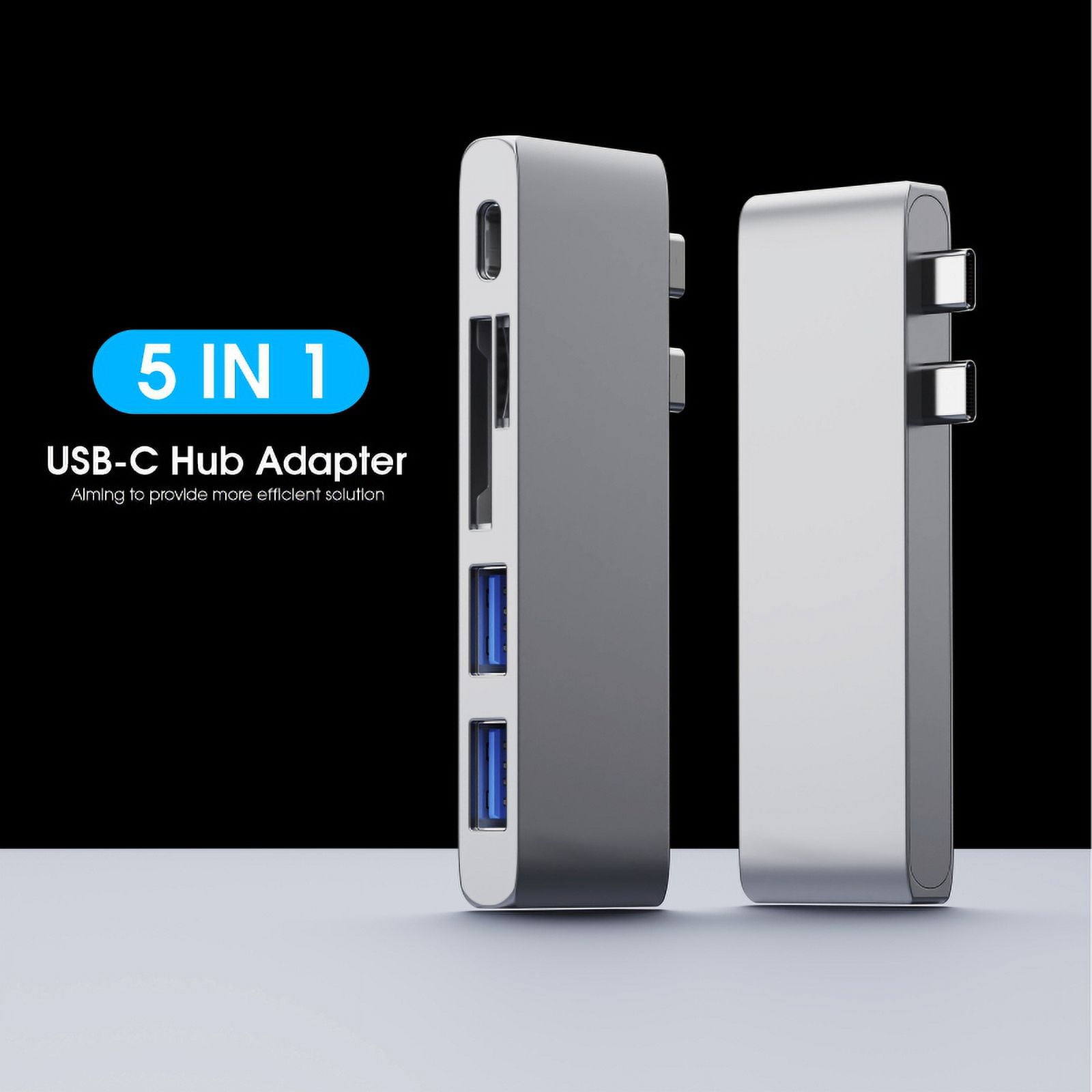 DOONJIEY 5 In 1 USB Hub Station Compatible Type C USB Hub TF sd card reader USB C Splitter