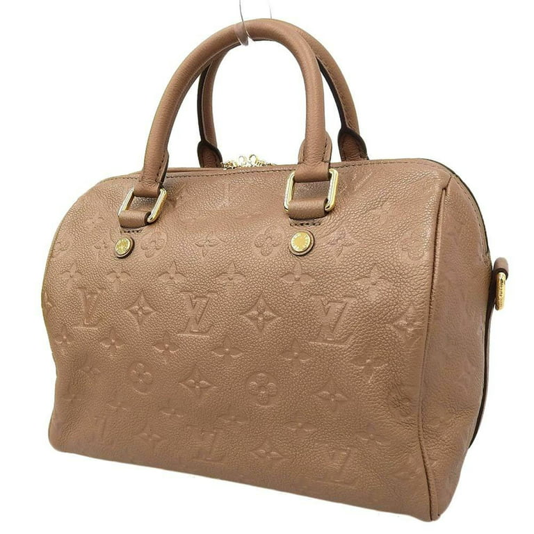 Authenticated Used Louis Vuitton LOUIS VUITTON Monogram Implant Speedy 25  Bandouliere Bag Bronze M41019 
