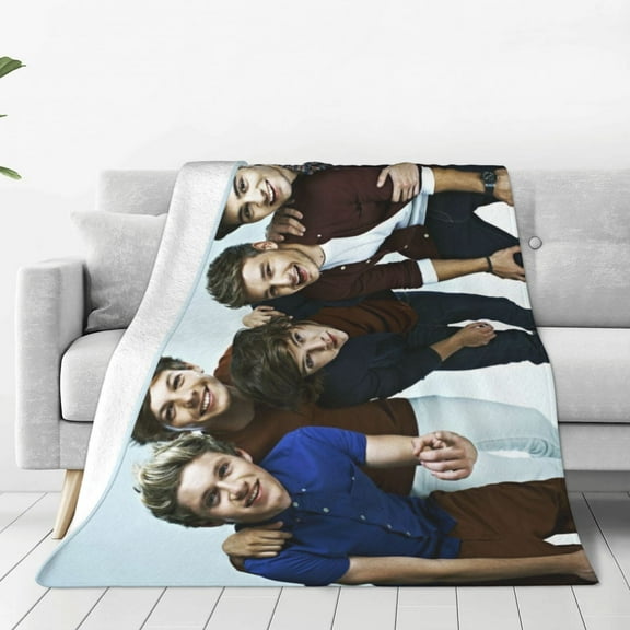 One Direction Blanket Soft Lightweight Throw Blankets Air conditioning blanket Cozy Flannel Bed Throws for Sofa Couch Travel Home Room Bedroom Decor teen Adults 40x30