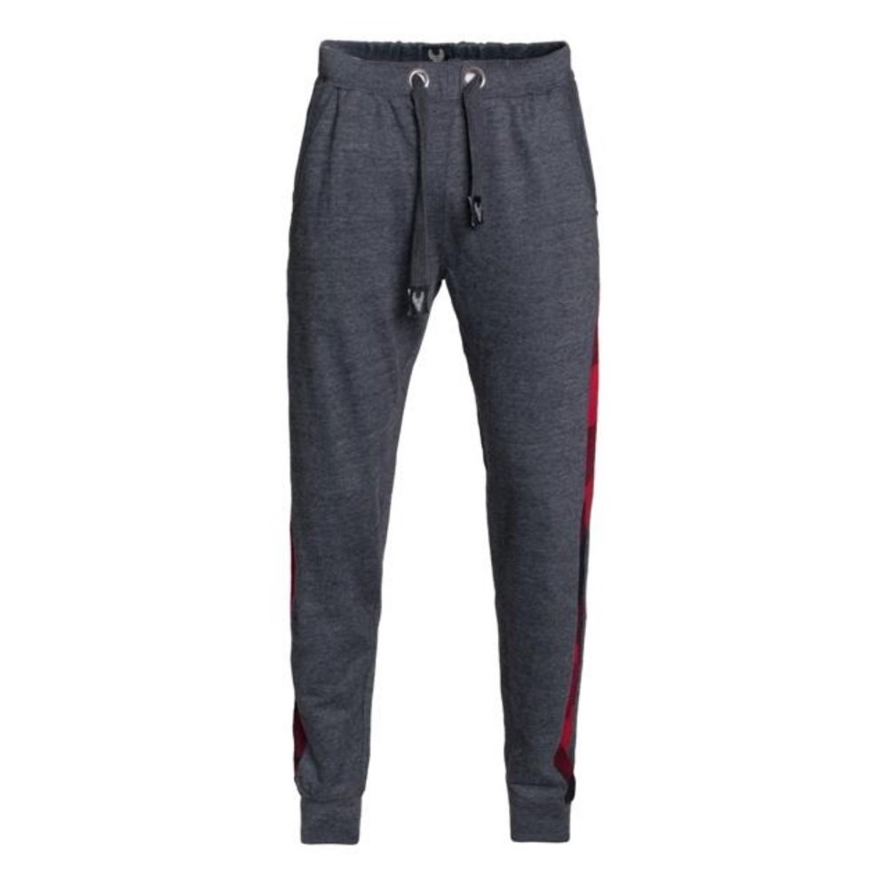 Hawks Bay Hawks Bay Men's Jogger Sweat Pants Flannel Side Stripe