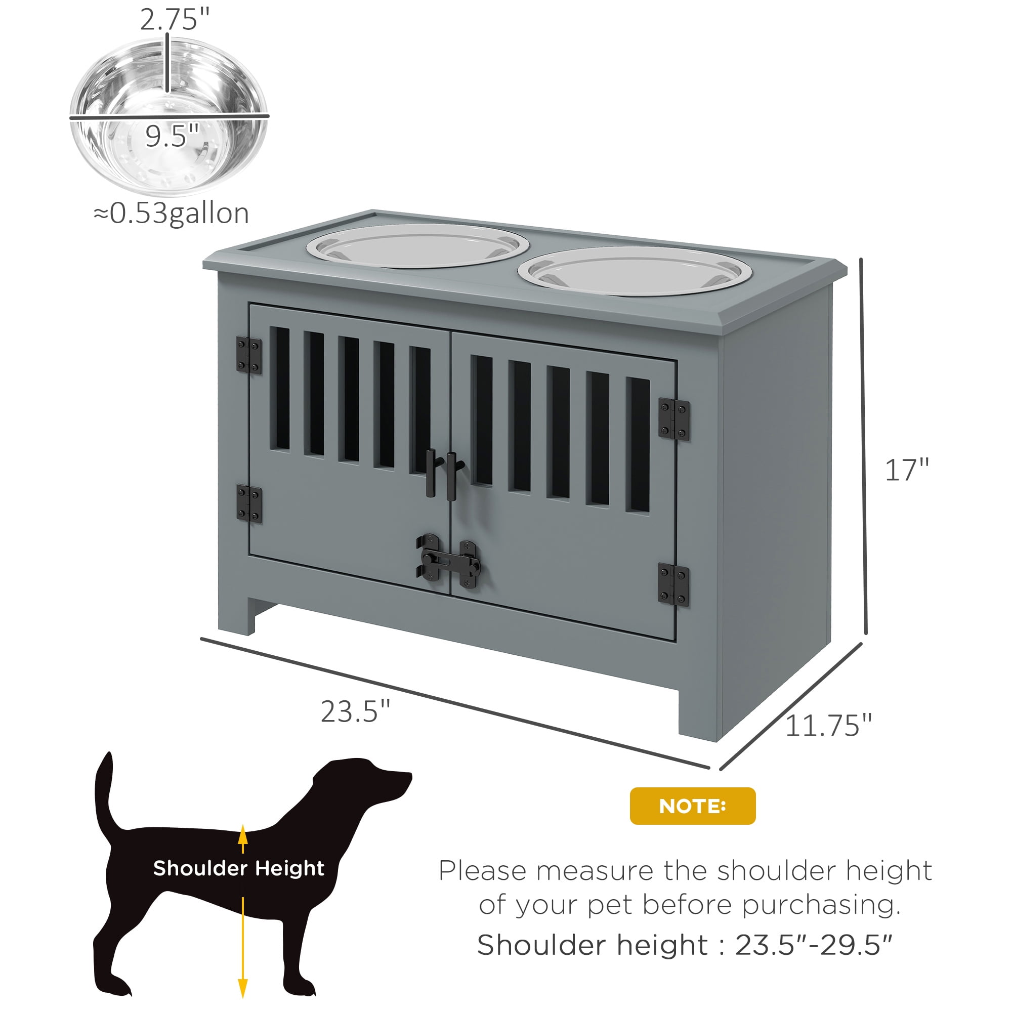 Dog Feeding Station, Dog Food Storage Cabinet