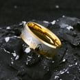 thumbnail image 5 of King Will Mens 8mm Tungsten Carbide Wedding Band Gold Plated Silver Lasered Brushed Mountain Trees Polished Beveled Edge Comfort Fit Ring Size 13, 5 of 7