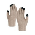 thumbnail image 2 of Warm Knitted Gloves for Women Winter Cycling Office Touch Screen Acrylic Khaki Free, 2 of 3