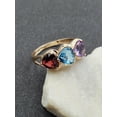 thumbnail image 4 of Diastar Jewels Heart Cut Blue Cubic Zirconia 14K Yellow Gold Finish Silver Wedding Band Ring, 4 of 6