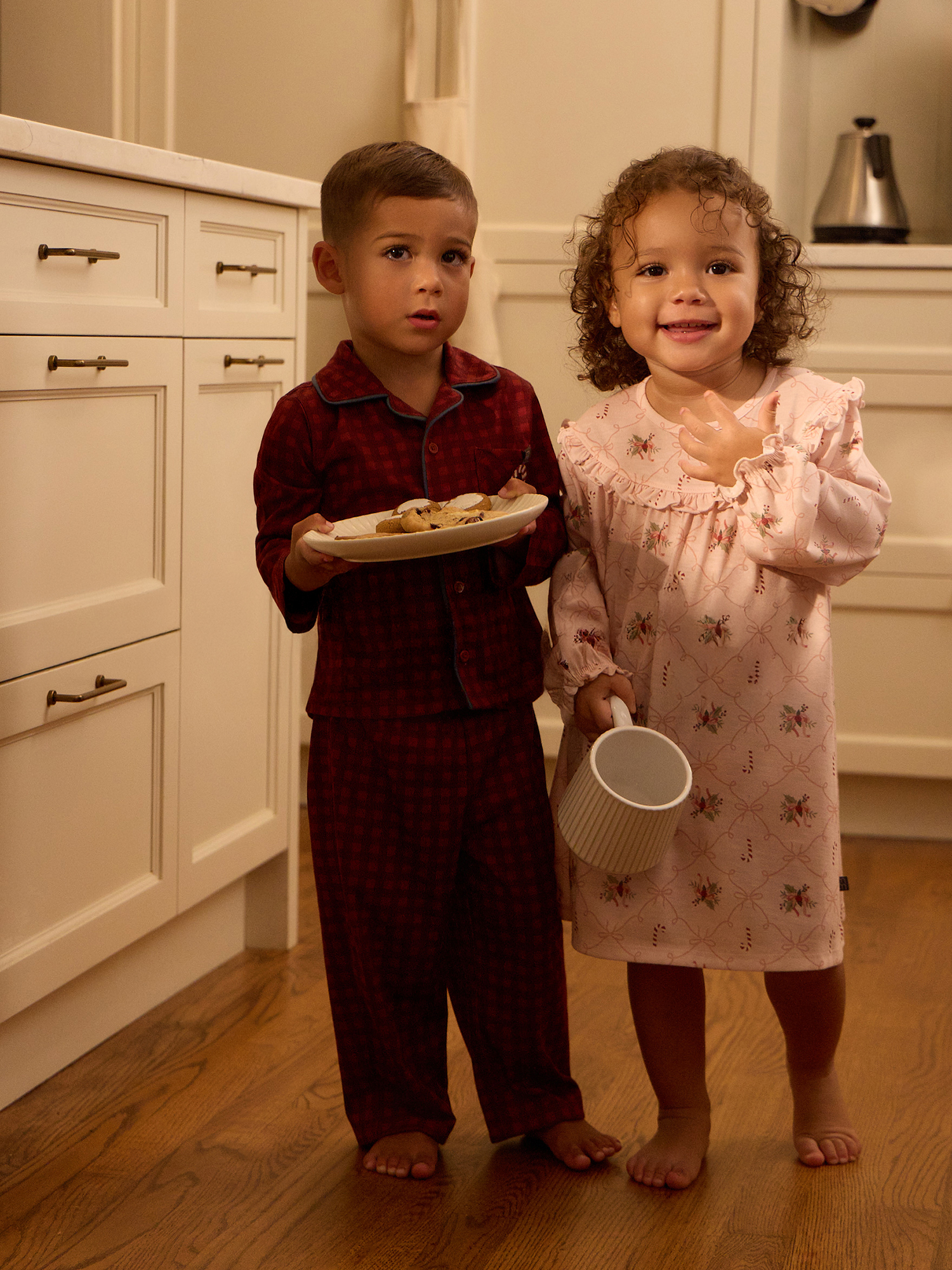 Modern Moments by Gerber Toddler Girl Christmas Ruffle Yoke Nightgown, Sizes 12 Months - 5T