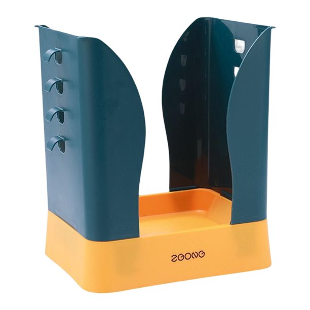 Cubo de basura extensible Baoblaze Bote de basura Azul y amarillo