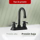 thumbnail image 4 of Mezcladora para Lavabo Maxims Negro Mate Modelo 4007N Grifo de Baño con Doble Comando Cierre a Compresión Alta Calidad Diseño Moderno con Mango Ergonómico Cilíndrico, 4 of 6