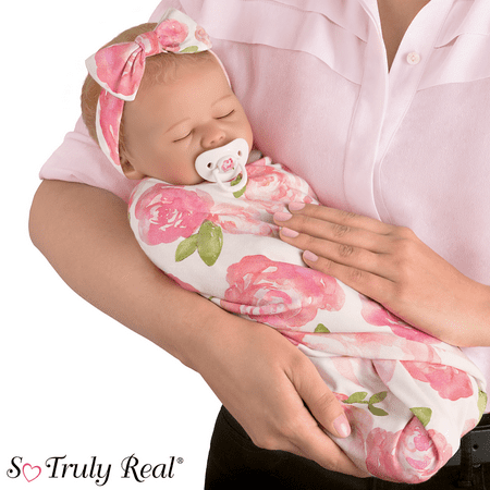 The Ashton - Drake Galleries Rosie Baby Girl So Truly Real Collectors Edition Lifelike & Hand-painted RealTouch Vinyl Skin Realistic Weighted Doll by Marissa May 19-inches