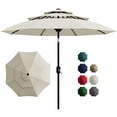 thumbnail image 3 of QinaQin Vented Patio Umbrella, 8 Sturdy Ribs, Easy Crank & Tilt, Beige, 3 of 8