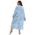 thumbnail image 3 of Valcatch Nightgowns for Women Long Sleeve Sleep Shirt Loose Comfy Nightdress Plus Size, 3 of 7