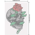 thumbnail image 2 of Iron on Rhinestones Heat Transfer Decal Skull Rose Party Women's T-Shirt Crystal Heat Transfer Hot Fix Stickers Bling Crystal Iron on Festival Decor for DIY Art Craft Clothing, 2 of 6