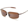 thumbnail image 2 of Maui Jim Men's Polarized Breakwall H422-26 Brown Rectangle Sunglasses, 2 of 5