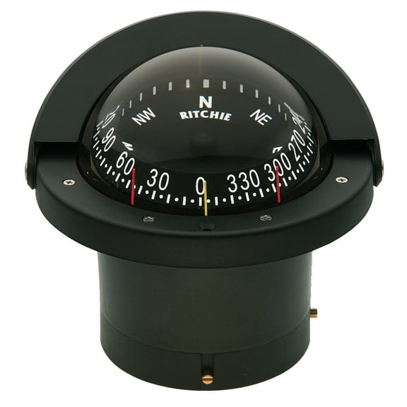 RITCHIE COMPASSES FN-203 Compass, Flush Mount, 4.5" Combi, Black
