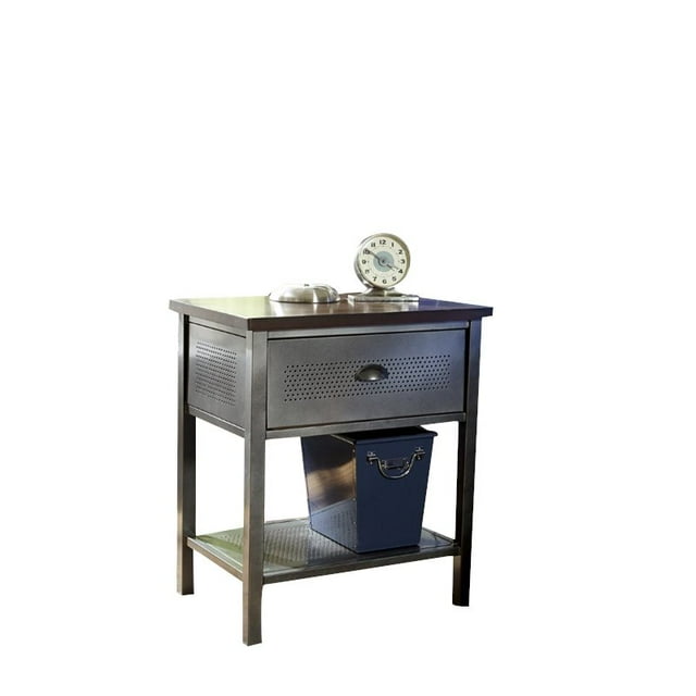 Hillsdale Urban Quarters Nightstand in Black Steel