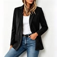 thumbnail image 4 of Sahpxhe Women's Blazer Long Sleeve Single Button Notched Lapel Loose Blazers Work Casual Business Lightweight Suit Jacket Black M, 4 of 9